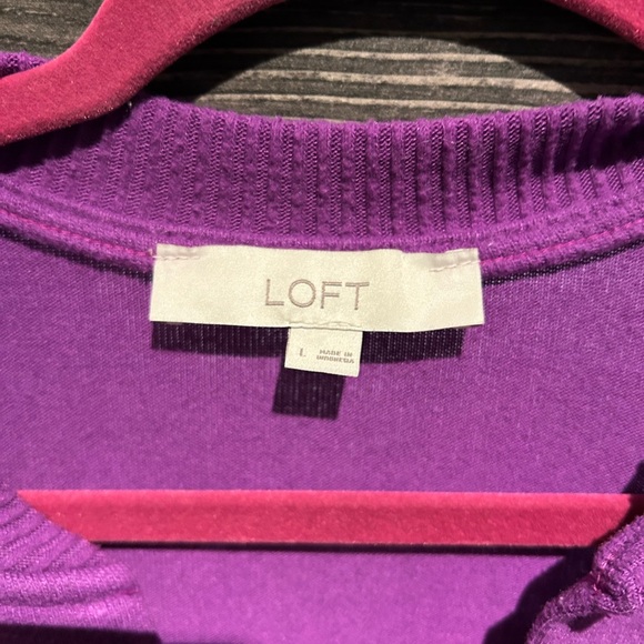 LOFT Vibrant Purple Women's Sweatshirt - Picture 3 of 3